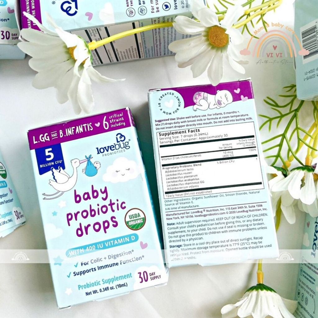 Men vi sinh nhỏ giọt lovebug - dành cho trẻ sơ sinh