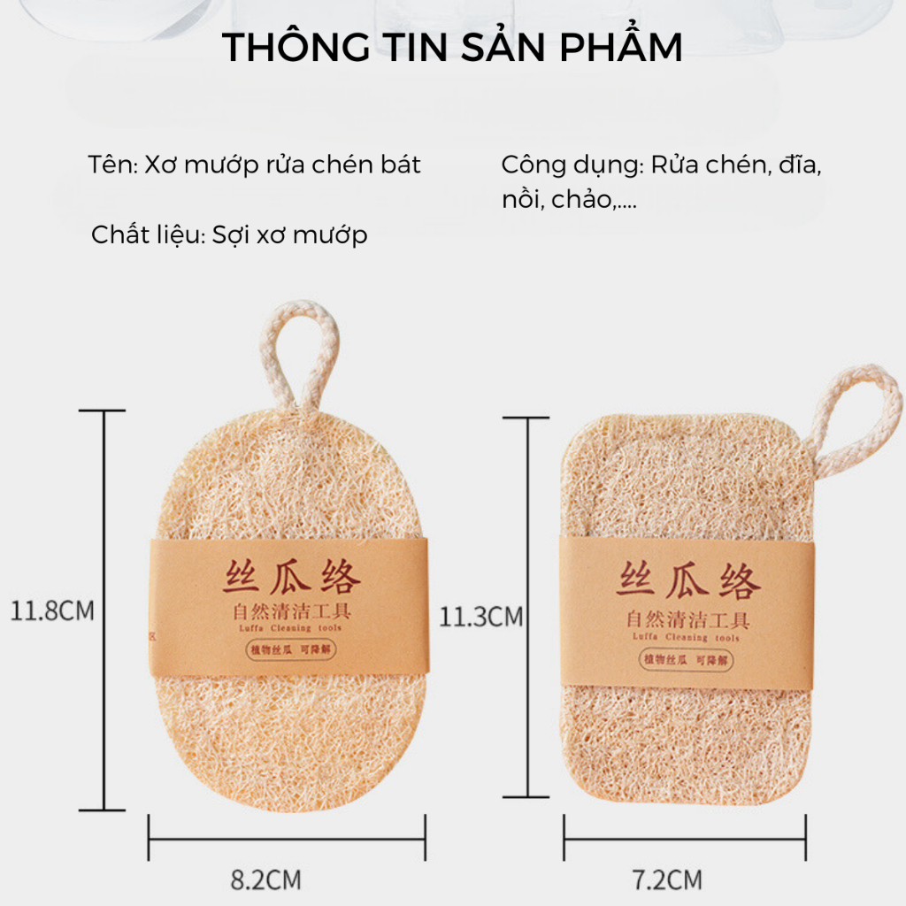 Xơ Mướp Tự Nhiên Rửa Chén Bát Urhome
