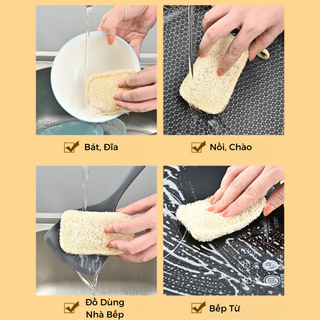 Xơ Mướp Tự Nhiên Rửa Chén Bát Urhome
