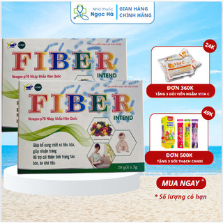 Thực phẩm bổ sung chất xơ cải thiện tình trạng táo bón ăn khó tiêu Fiber Intend hộp 20 gói
