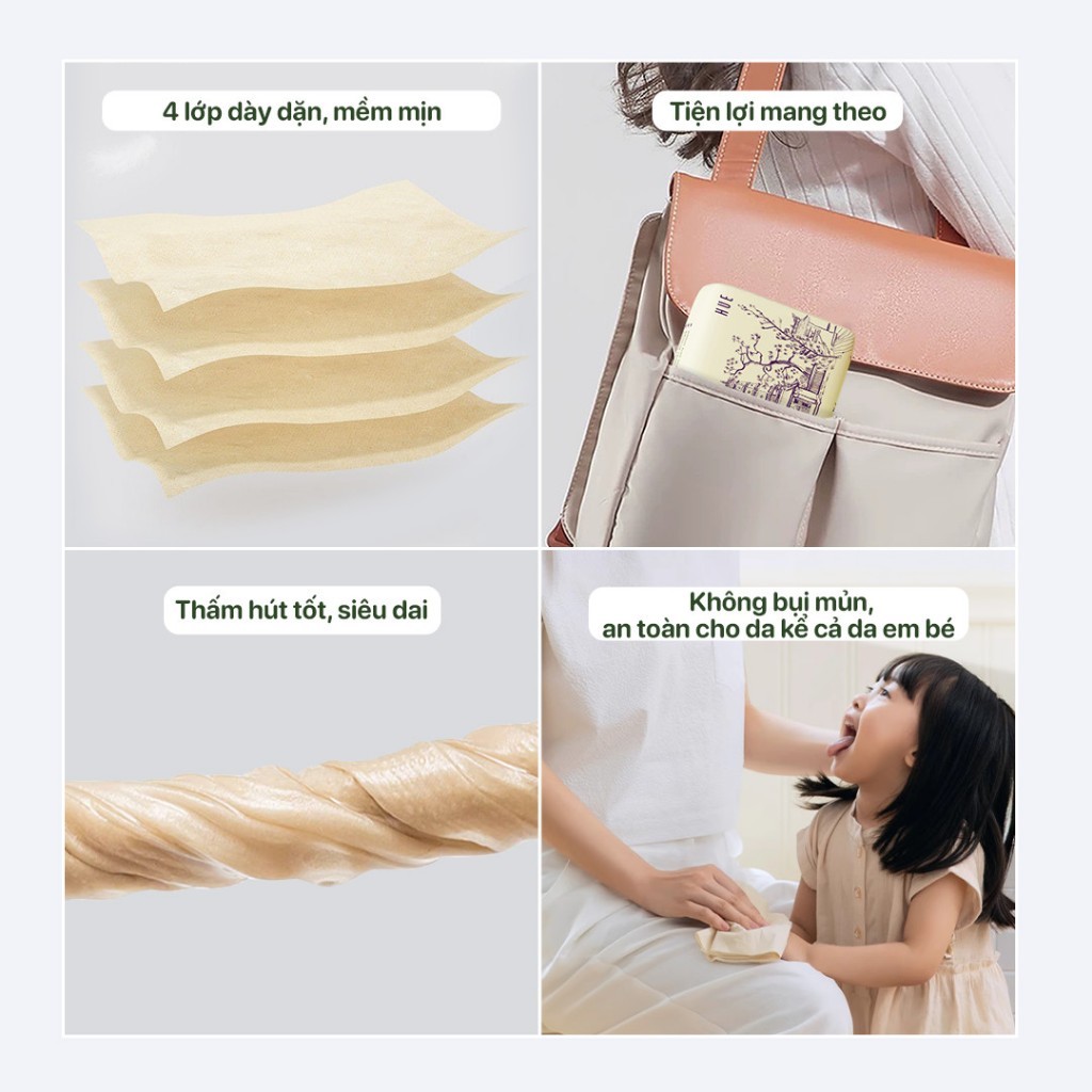 Giấy ăn gấu trúc TopGia cao cấp, khăn giấy từ bột tre 4 lớp thùng 20 30 gói 300 tờ 4 lớp siêu dai, siêu mềm mịn