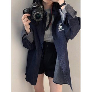 Áo sơ mi tay dài Kill System chất denim dày Hello Summer
