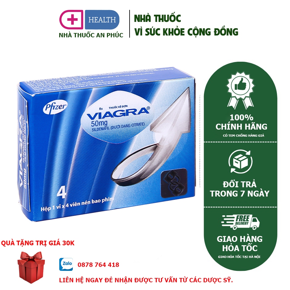 Viên uống Viagra 50mg Pfizer dành cho nam giới