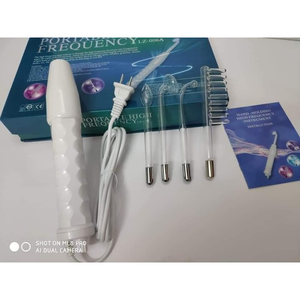 Máy Điện Tím, Điện Cam Sát Khuẩn Giảm Sưng Đỏ Cầm Tay Sau Nặn Mụn Bảo Hành 12 Tháng