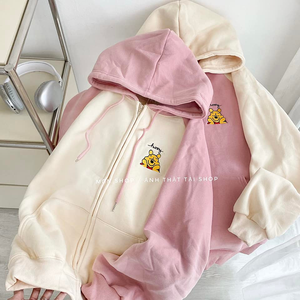 Áo khoác nỉ tay raplan Gấu humy 669668