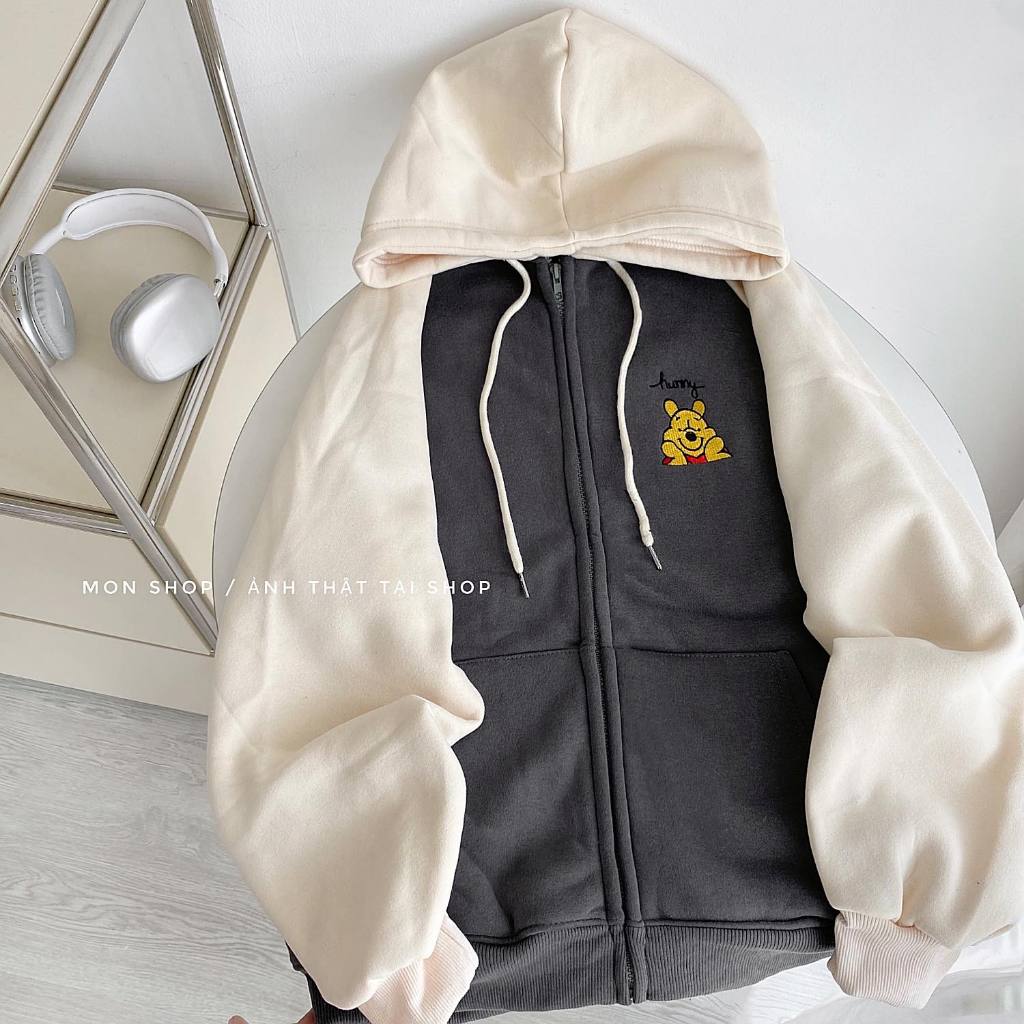 Áo khoác nỉ tay raplan Gấu humy 669668