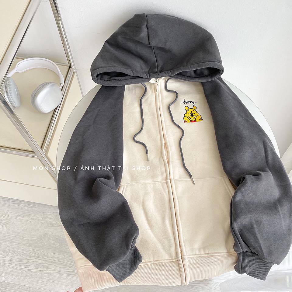 Áo khoác nỉ tay raplan Gấu humy 669668