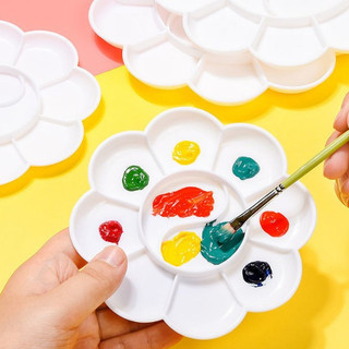Khay pha màu sơn hình bông hoa (Mẫu 8cm)