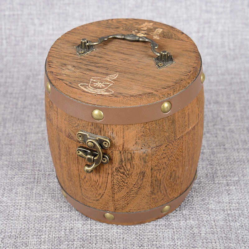 Hóa thạch trà Nuoxiang Nuoxiang bạc vỡ Trà chín Phổ Nhĩ Vân Nam 500g đi kèm túi vải và thùng gỗ