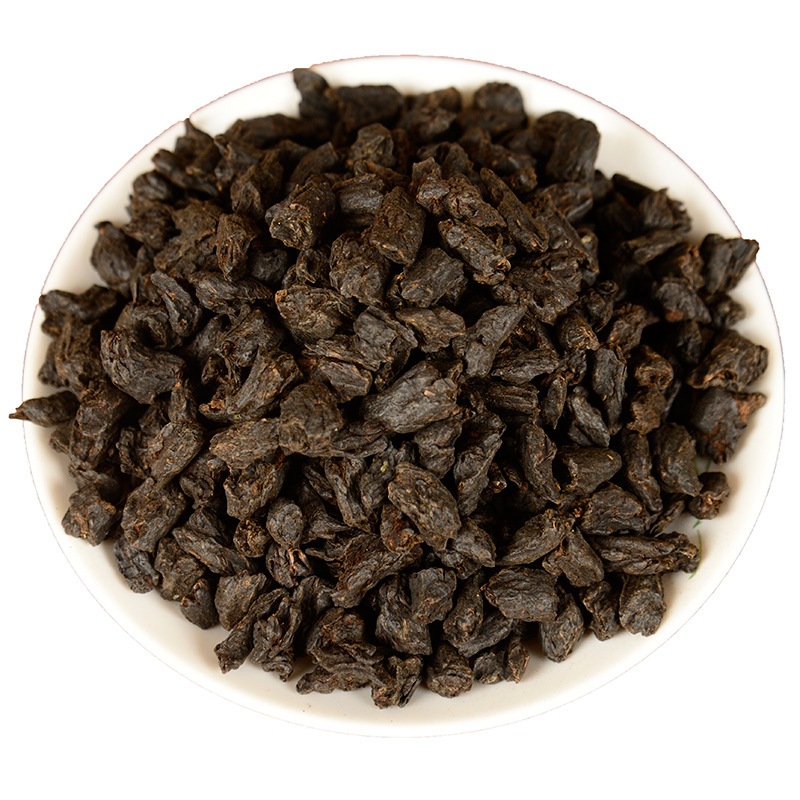 Hóa thạch trà Nuoxiang Nuoxiang bạc vỡ Trà chín Phổ Nhĩ Vân Nam 500g đi kèm túi vải và thùng gỗ