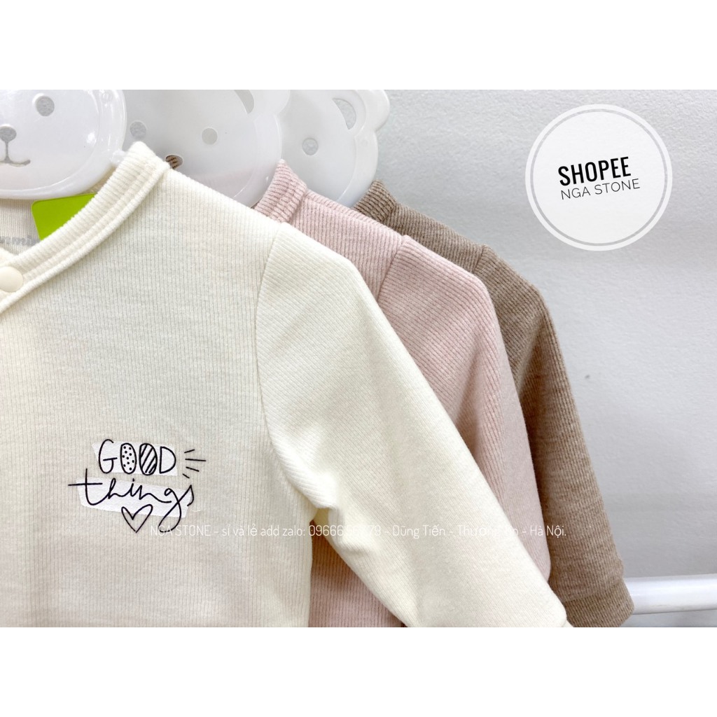 Bộ quần áo sơ sinh thu đông cho bé trai bé gái hãng anminaza