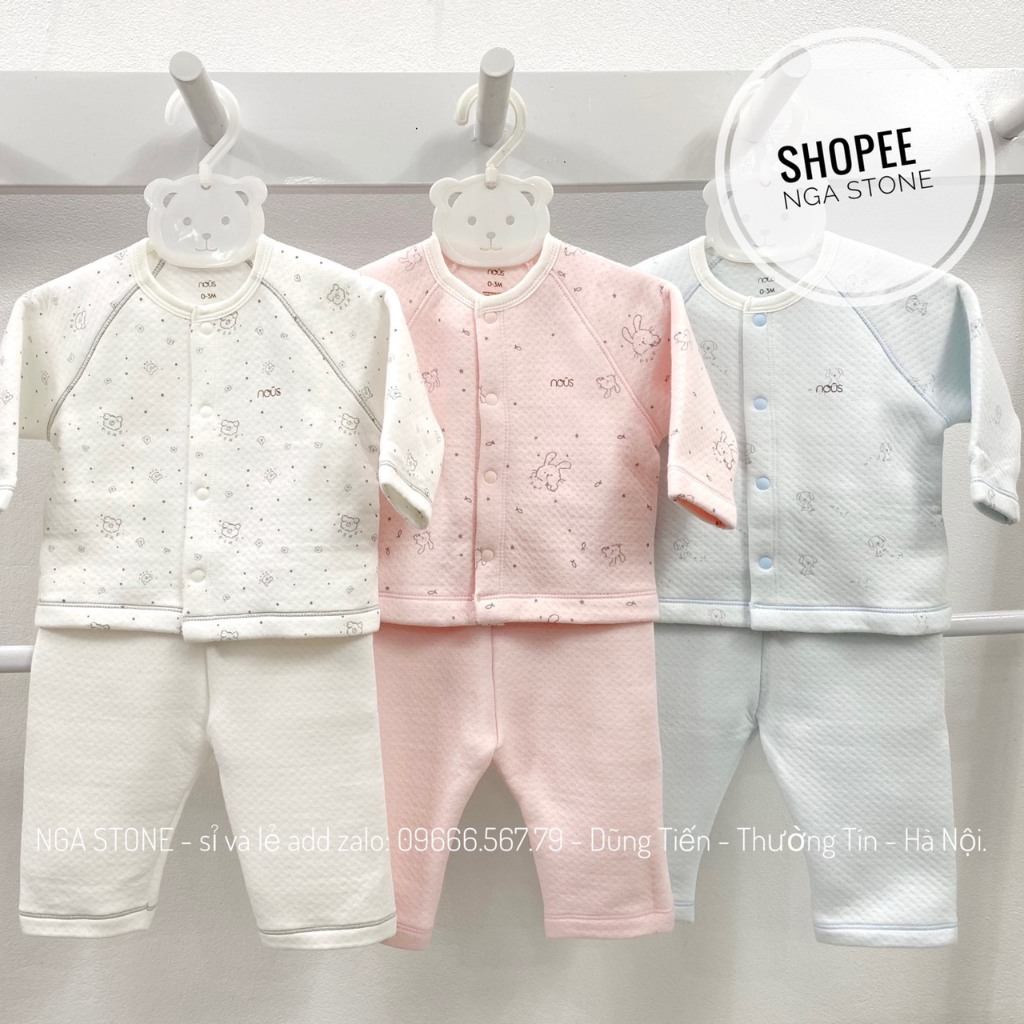 Bộ đồ dài chần bông cho bé sơ sinh đến 10kg