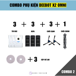Bộ phụ kiện chính hãng ecovacs x2, x2 pro