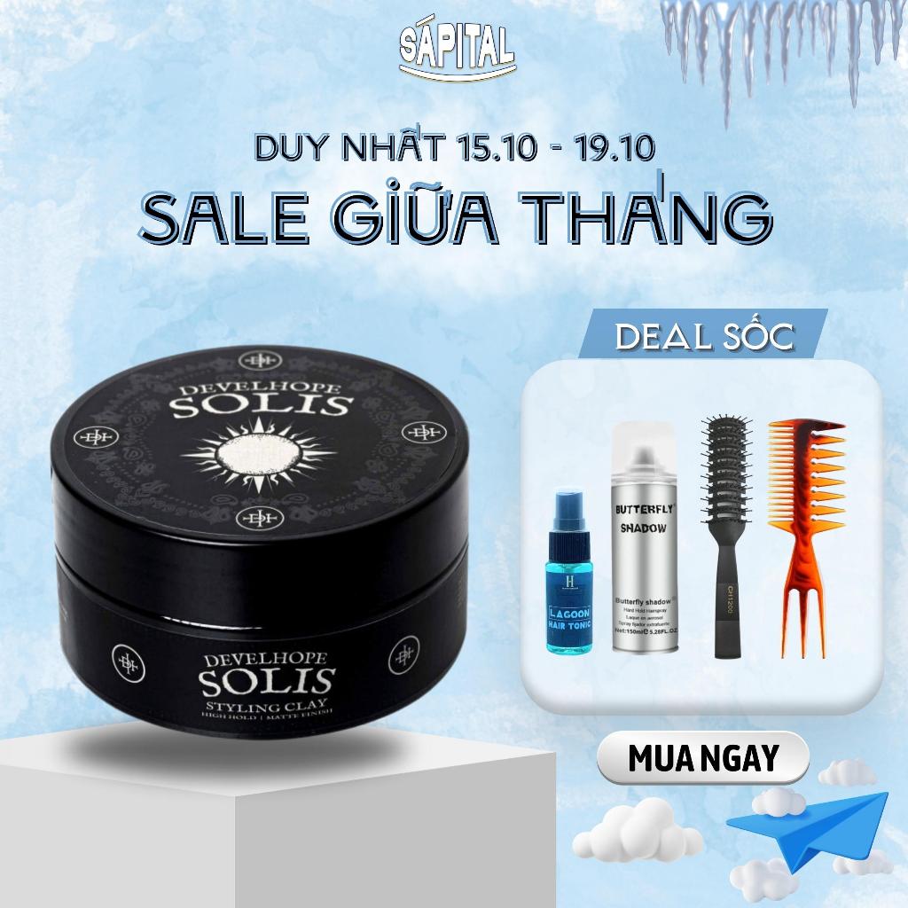 Sáp vuốt tóc nam Develhope Solis 50g/100g – Phù hợp với tóc mỏng, kiểm soát dầu thừa giữ nếp 10h-12h chính hãng SÁPITAL