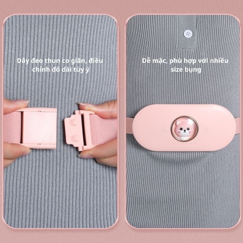 Đai đeo massage giảm đau bụng kinh  , máy làm ấm bụng cho phụ nữ, giảm đau lưng khi đến kì xoa bụng trườm nóng