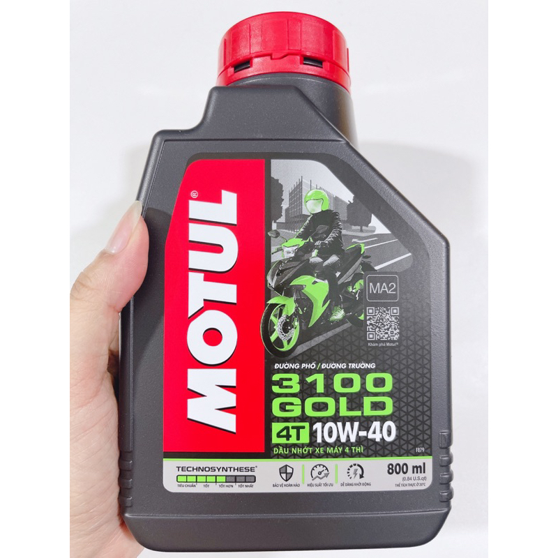 Nhớt xe số Motul 4T 3100 gold 10w40 bảo vệ tối đa động cơ xe