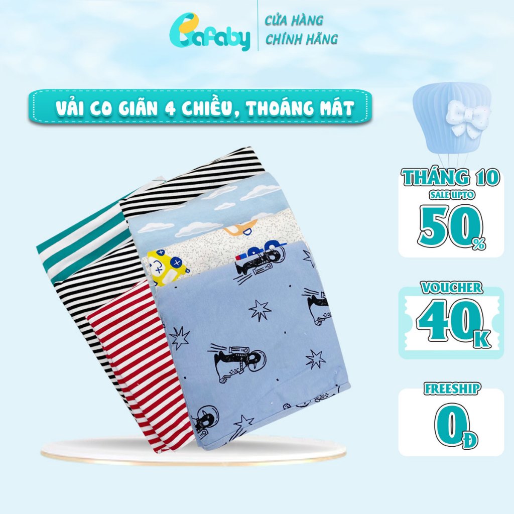 Quấn Chũn Cho Bé Ngủ Ngon BAFABY Tránh Giật Mình Chất Vải Cotton Co Giãn 4 Chiều 343