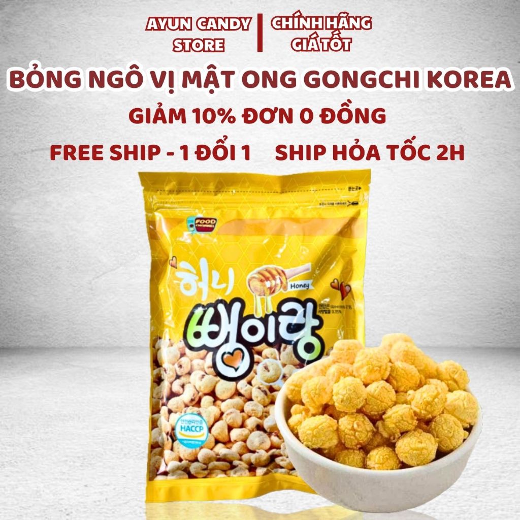 BÁNH SNACK BẮP TẨM MẬT ONG UPON HÀN QUỐC GÓI 255G