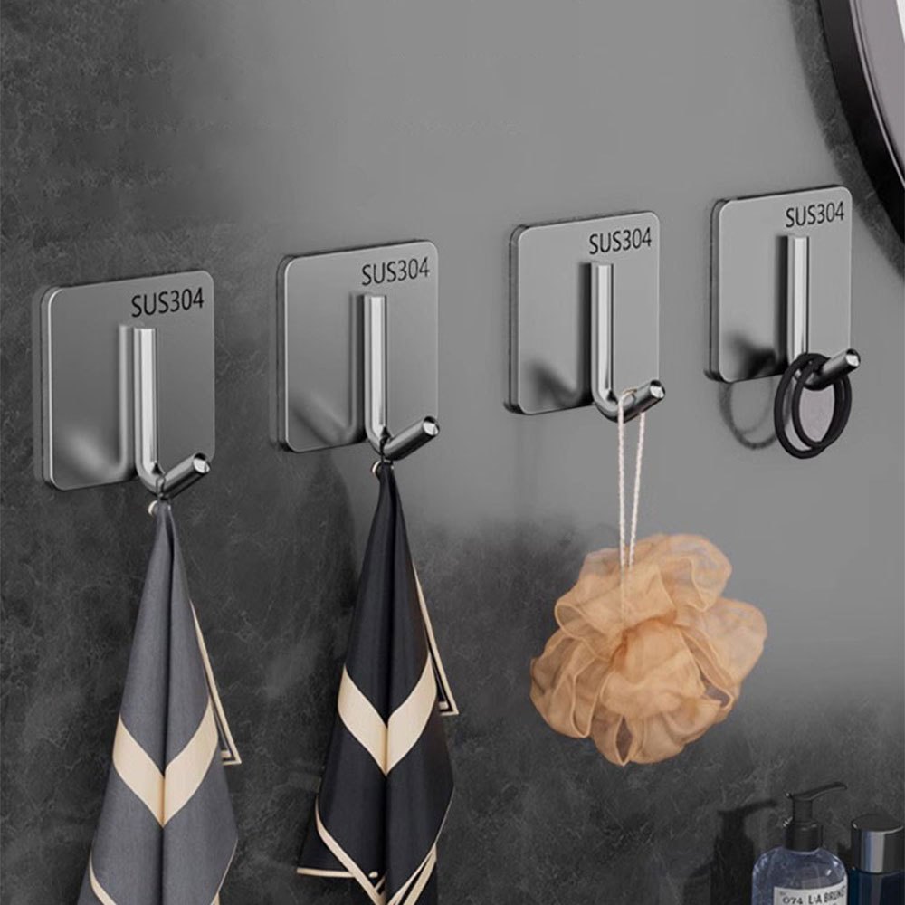 Móc treo cây lau nhà đa năng dán tường bằng kim loại chống gỉ. Lusen MG02