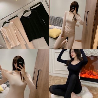 Bộ Quần Áo Giữ Nhiệt Cho Nữ, Mặc Bên Trong Chống Rét Mỏng Nhẹ Ôm Sát Cơ Thể Co Giãn Lady 198