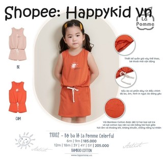 Bộ quần áo ba lỗ mùa hè colorful cho bé la pomme 11002