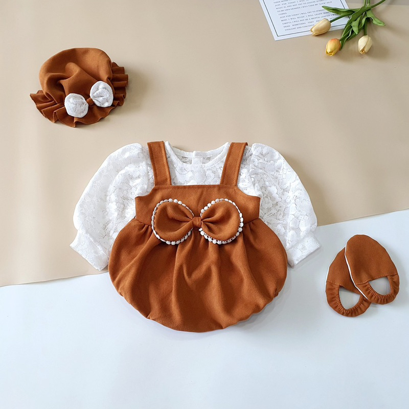 Body Nhung Phối Ren Trắng 𝐍𝐇𝐈́𝐌 𝐗𝐔̀ 𝐊𝐈𝐃𝐒 Cho Bé Gái Sơ Sinh, Đầy Tháng, Thôi Nôi, Sinh Nhật B043
