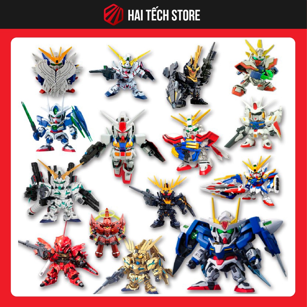 Tất cả các mẫu mô hình gundam SD được ưa thích nhất SS BB Sinanju 365 Qant 370 Knight Zeong Unicorn Perfectibility Mecha