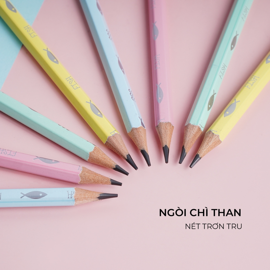 Combo 6 Chiếc Bút Chì Gỗ Cao Cấp Có Tẩy CLASSMATE Ngòi 2B, Nét Bút Mịn Chì Mềm, Dùng Cho Bé Tập Viết CL-PC506