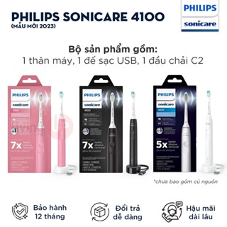 Bàn chải điện Philips Sonicare 4100, Sonicare 3100 chính hãng (Đủ màu) - Bản 2023