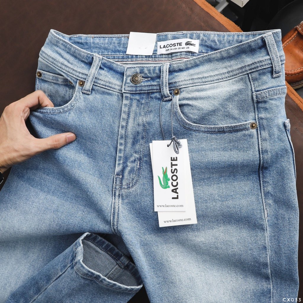 Quần Jean Dài Nam Lcst Xanh Đá, Form Slim-fit, chất vải co giãn nhẹ, ống 15-18cm, Hàng VNXK - CX033