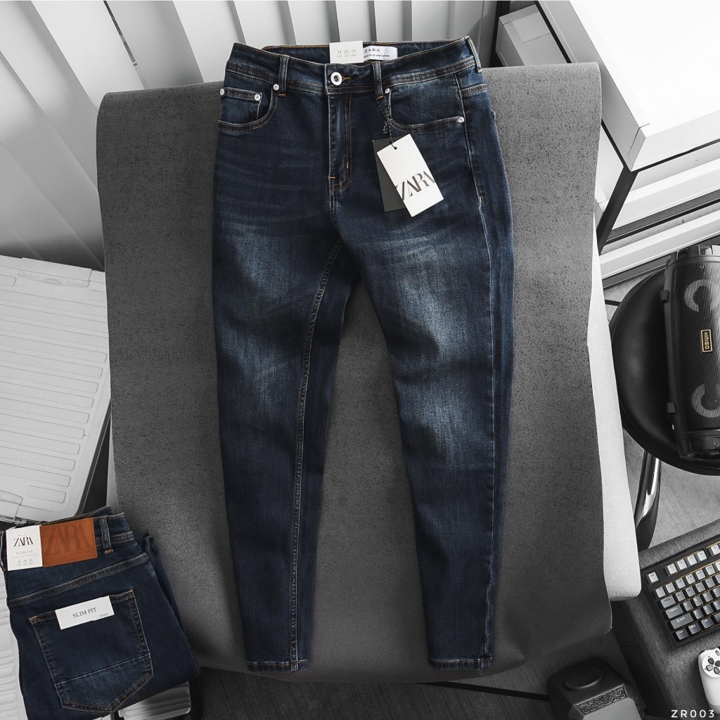 Quần Jeans nam ZRA xanh wash  ZR003