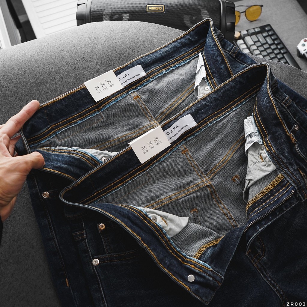 Quần Jeans nam ZRA xanh wash  ZR003