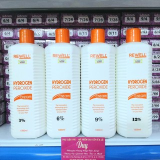 Oxy trợ nhuộm rewell lớn 1000ml - hỗ trợ nhuộm tóc