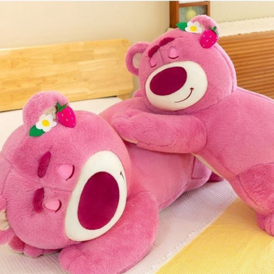 Búp Bê Nhồi Bông Hình Gấu Và Dâu Tây Dễ Thương Dùng Làm Quà Tặng 60cm-70cm