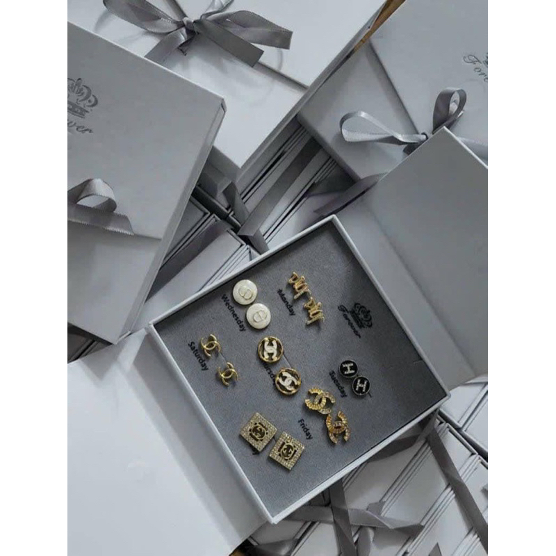 HỘP 7 SET KHUYÊN TAI FULL BOX + NGÔI SAO HÃNG