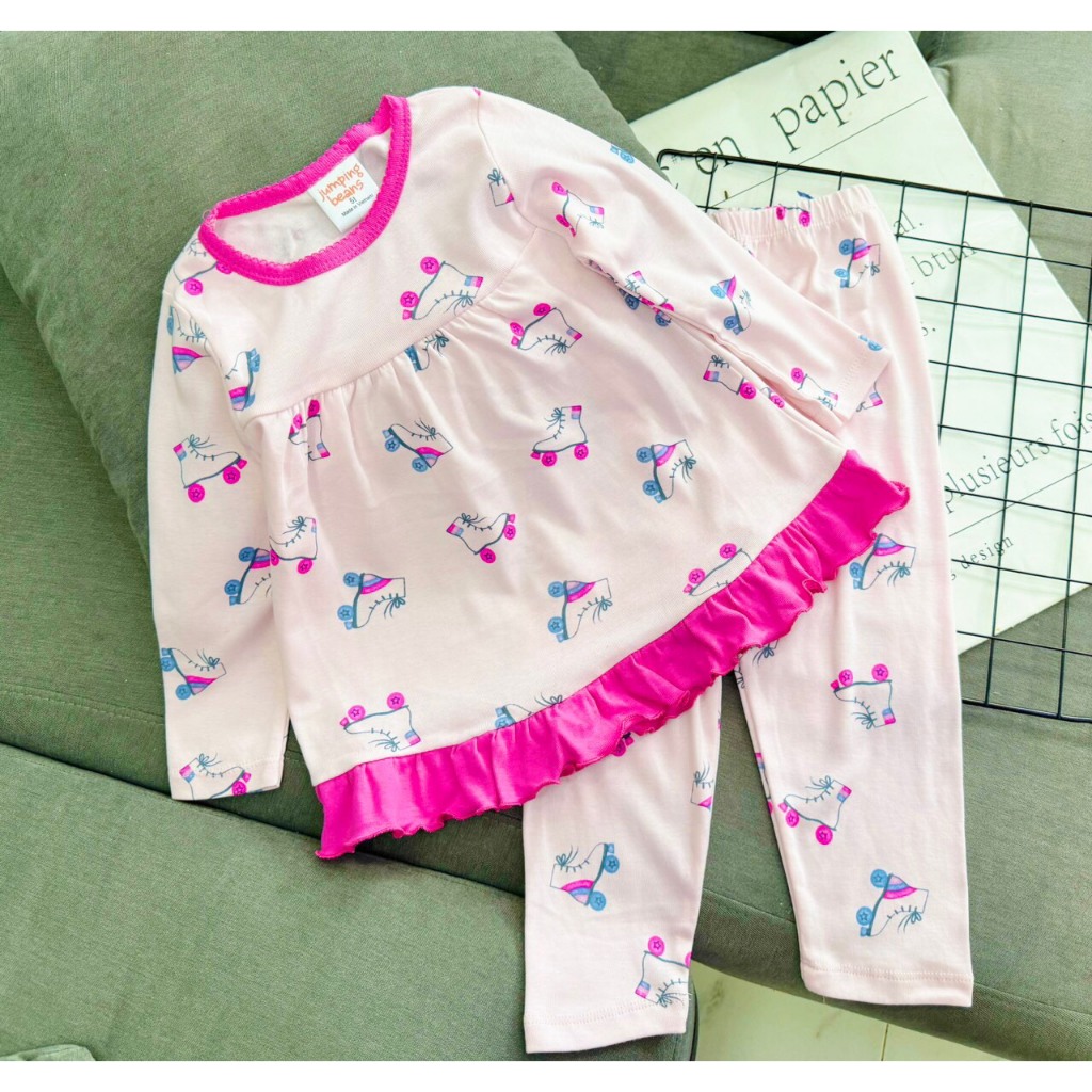 Bộ dài tay bé gái 9-22 kg set đồ tay dài quần dài thun cotton thoáng mát mềm mịn hình in họa tiết cute Homie Kids