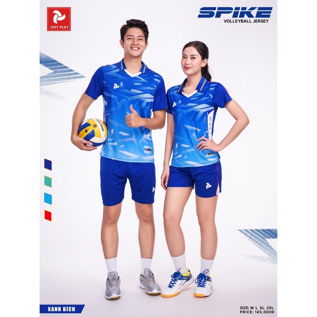 Quần áo bóng chuyền nam nữ, bộ đồ thể thao Justplay SPIKE - Dungcusport