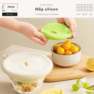 Miếng bọc bảo quản tthực phẩm silicon chống ẩm cao cấp, miếng úp bát chịu nhiệt thân thiện môi trường