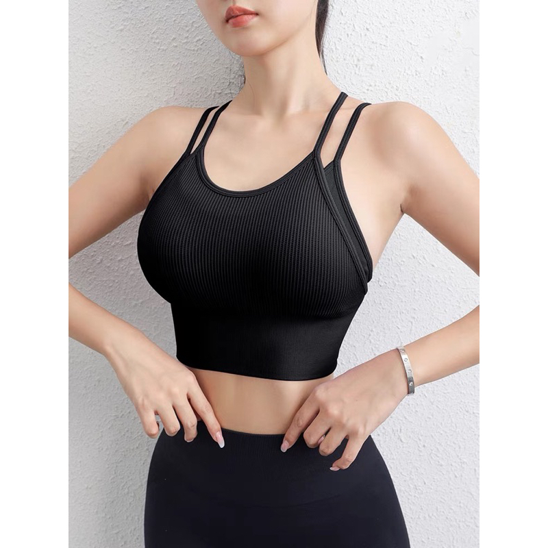 Áo tập thể thao MITAO dáng 2 dây cổ cao