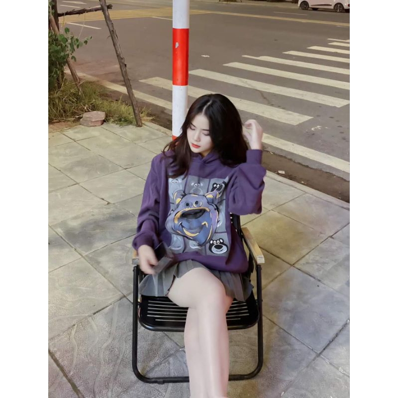 Áo nỉ mũ gấu siu đẹp