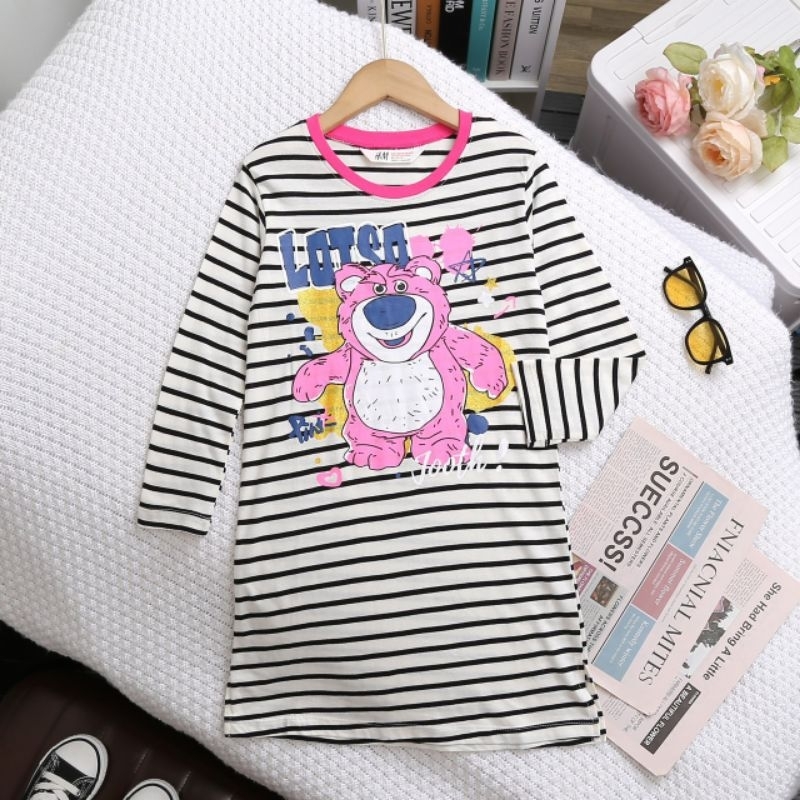 🔥]SALE SOCK] Váy H.M tay dài bé gái xuất dư xịn đẹp Size 20-48kg