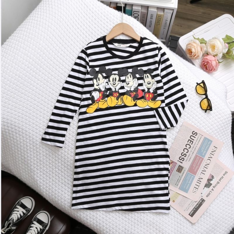 🔥]SALE SOCK] Váy H.M tay dài bé gái xuất dư xịn đẹp Size 20-48kg