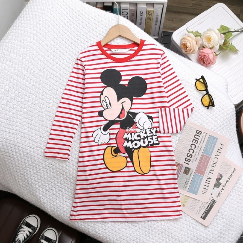 🔥]SALE SOCK] Váy H.M tay dài bé gái xuất dư xịn đẹp Size 20-48kg