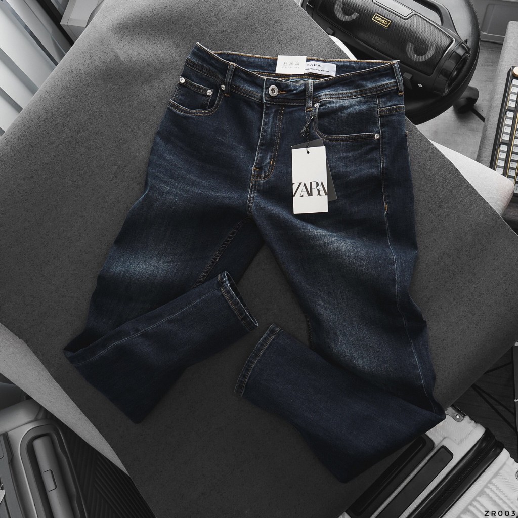 Quần Jeans nam ZRA xanh wash  ZR003