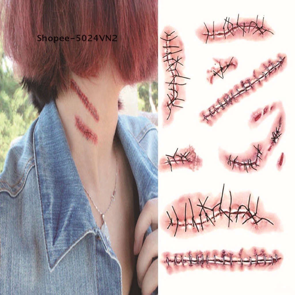 Hình xăm Halloween 3D mẫu hình xăm dán mini , hình xăm hóa trang, hình xăm dán, hình xăm anime Maxshopdoc