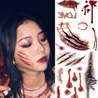 Hình xăm dán mini mẫu hình xăm Halloween 3D, hình xăm hóa trang, hình xăm dán, hình xăm anime Maxshopdoc1