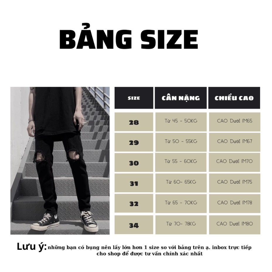 Quần jean nam boy phố rách vá da màu đen chất bò cao cấp co dãn 4 chiều form skinny đẹp PTZ.store Qj111