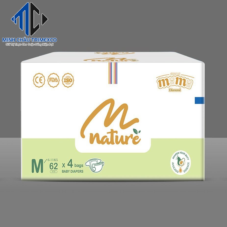 Bỉm Quần/Dán Momo NATURAL Hữu Cơ Cao Cấp S64 dán/ M62 dán/ M60 quần/ L54 quần/ XL50/ XXL48/ XXXL46