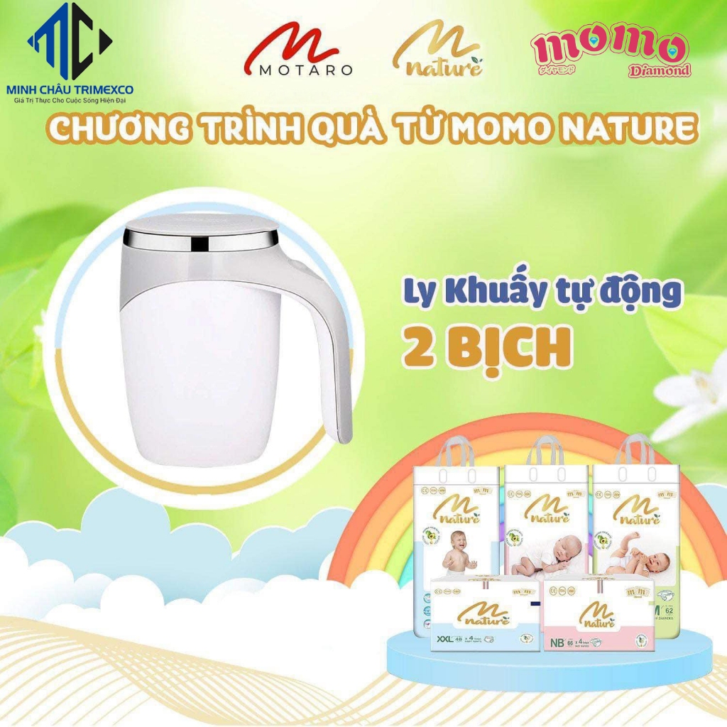 Bỉm Quần/Dán Momo NATURAL Hữu Cơ Cao Cấp S64 dán/ M62 dán/ M60 quần/ L54 quần/ XL50/ XXL48/ XXXL46
