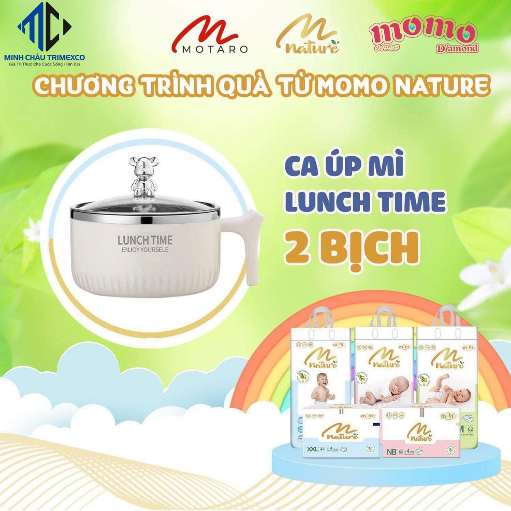 Bỉm Quần/Dán Momo NATURAL Hữu Cơ Cao Cấp S64 dán/ M62 dán/ M60 quần/ L54 quần/ XL50/ XXL48/ XXXL46